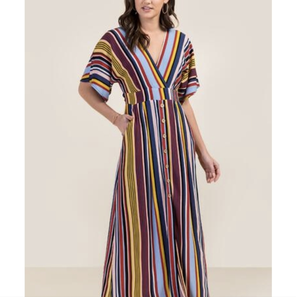 Francesca's Stripe maxi dress